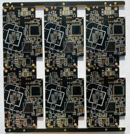 10layer 1.58mm χρυσός μαύρος πίνακας χρώματος PCB Immpedance υψηλής πυκνότητας πάχους