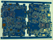 Μπλε πίνακας PCB υψηλής πυκνότητας βύθισης χρυσός για το όργανο